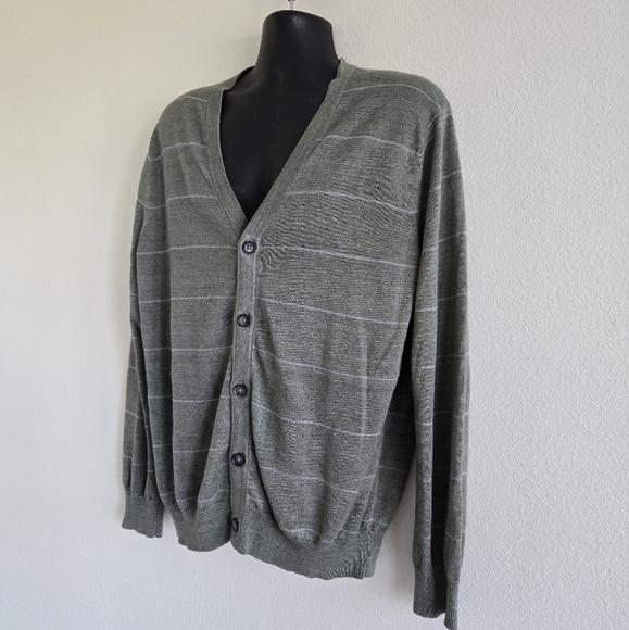 Banana Republic Cashmere Linen Blend V-neck Cardigan Sweater Size Large - Picture 3 of 15